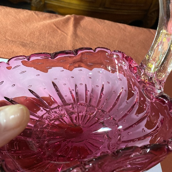 MURANO ART GLASS BASKET-1950’s - Picture 8 of 17